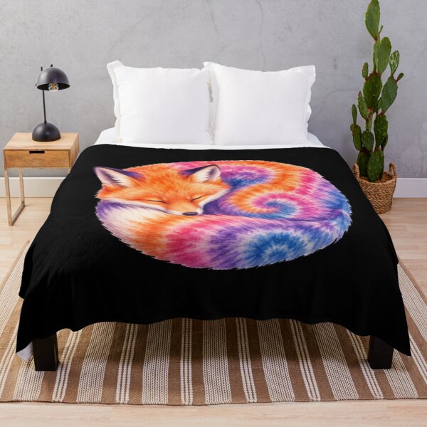 Item preview, Tie Dye Sleeping Fox Art designed and sold by jgvisualarts.
