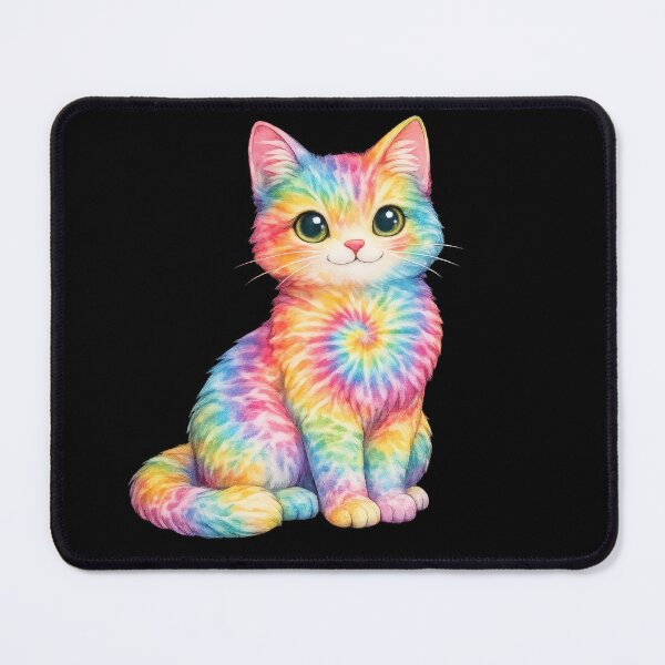 Item preview, Rainbow Tie Dye Kitten designed and sold by jgvisualarts.