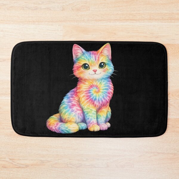 Item preview, Rainbow Tie Dye Kitten designed and sold by jgvisualarts.