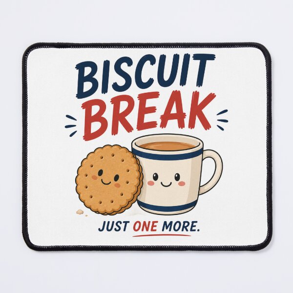Item preview, Biscuit Break Funny Tea Sticker | Cute British Tea Time Design designed and sold by Snackwave Ninety.