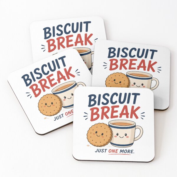 Item preview, Biscuit Break Funny Tea Sticker | Cute British Tea Time Design designed and sold by Snackwave Ninety.