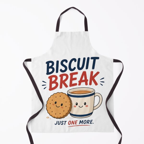 Item preview, Biscuit Break Funny Tea Sticker | Cute British Tea Time Design designed and sold by Snackwave Ninety.