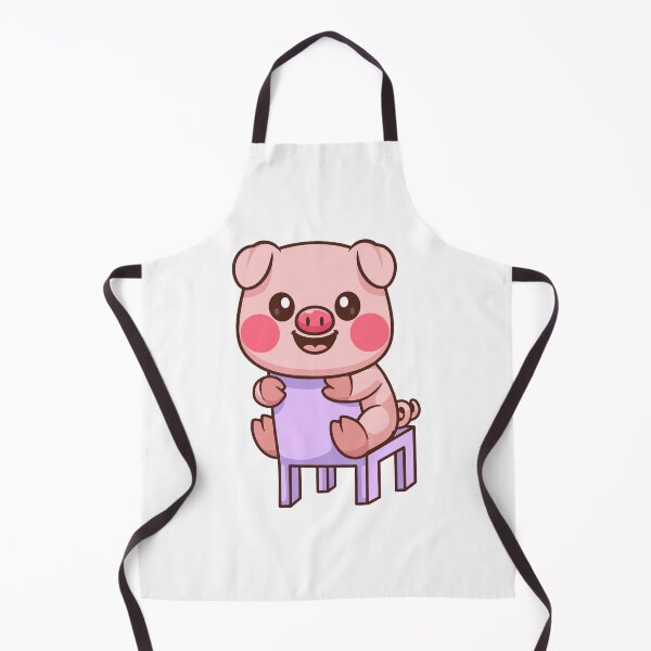 Item preview, Cute Chibi Pig Sitting on a Chair Cartoon designed and sold by Hestercat.