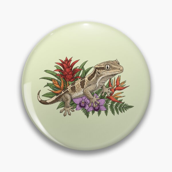 Item preview, Crested Gecko Reptile Tropical Rainforest Illustration  designed and sold by BirdsnStuff.