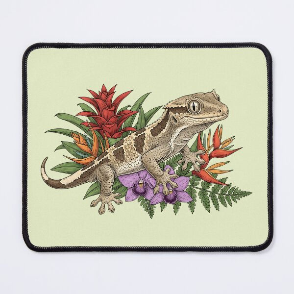 Item preview, Crested Gecko Reptile Tropical Rainforest Illustration designed and sold by BirdsnStuff.