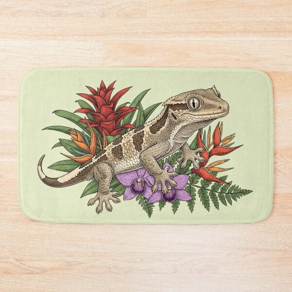 Item preview, Crested Gecko Reptile Tropical Rainforest Illustration  designed and sold by BirdsnStuff.