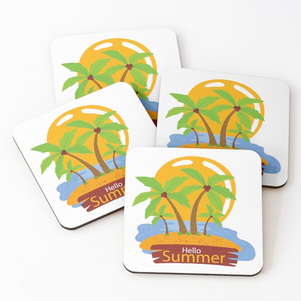 Item preview, Hello Summer Tropical Island Sunset designed and sold by Art-Essa.
