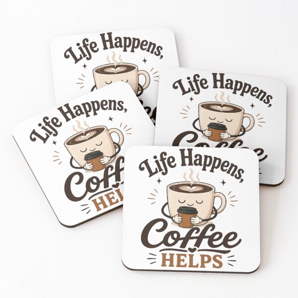 Item preview, Life Happens Coffee Helps Cute Mug designed and sold by INVITOARTE.
