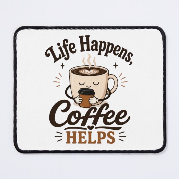Item preview, Life Happens Coffee Helps Cute Mug designed and sold by INVITOARTE.