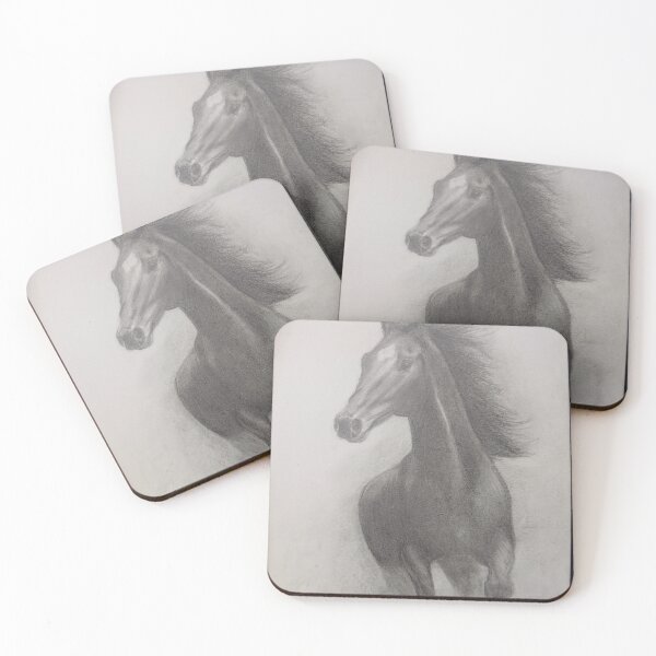 Item preview, Realistic Running Horse Pencil Sketch Art designed and sold by samahl_l.