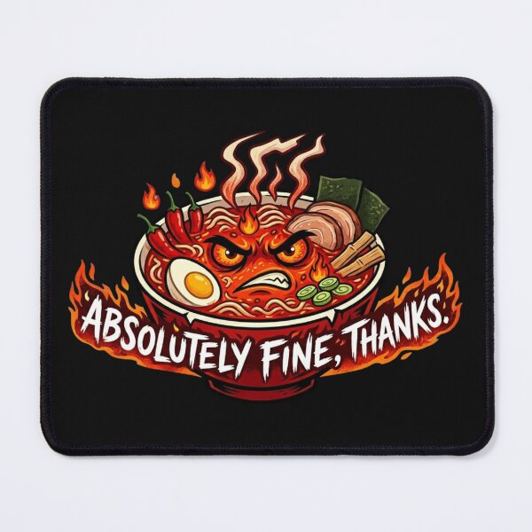 Item preview, Absolutely Fine Flaming Hot Ramen Sarcastic Humour designed and sold by Jaroslaw-S.