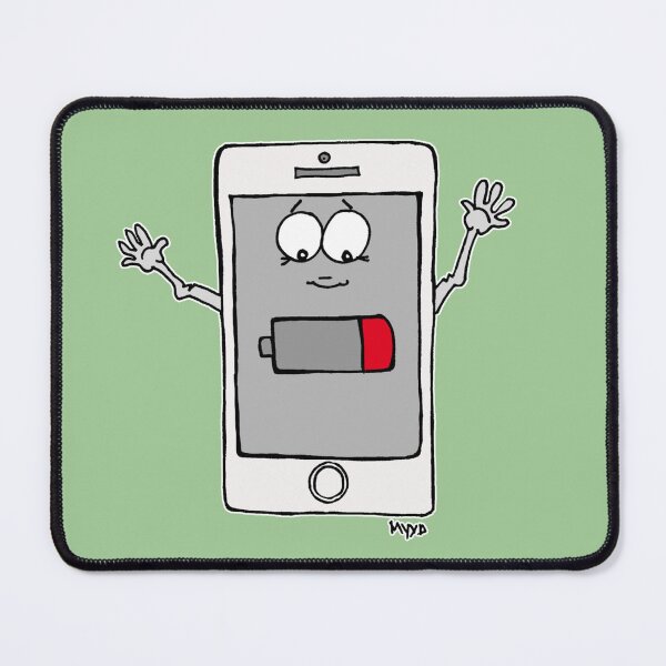 Item preview, Low Battery Mood – Funny Smartphone Anxiety Meme Art designed and sold by MyxaART.