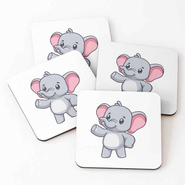 Item preview, Cute Waving Elephant Cartoon Illustration designed and sold by Hestercat.