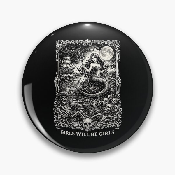 Item preview, Girl Will Be Girls Female Mytical Mermaid Siren Funny Feminist designed and sold by Blok45.