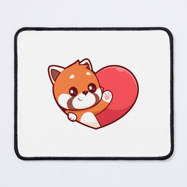 Item preview, Cute Red Panda Peeking from Big Heart designed and sold by Hestercat.