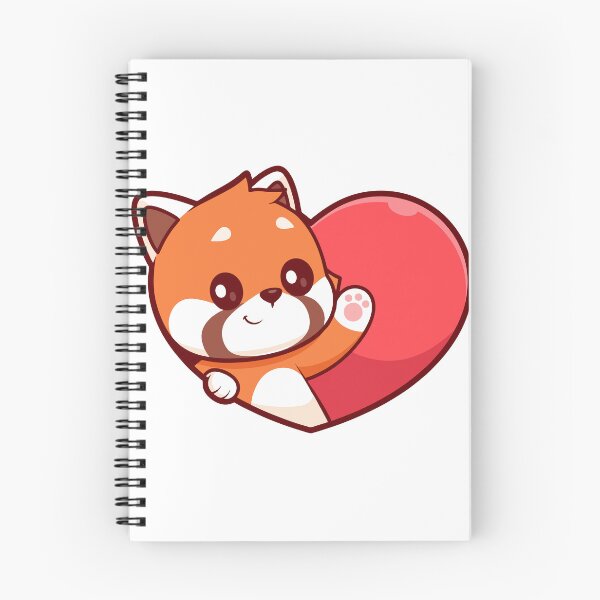 Item preview, Cute Red Panda Peeking from Big Heart designed and sold by Hestercat.