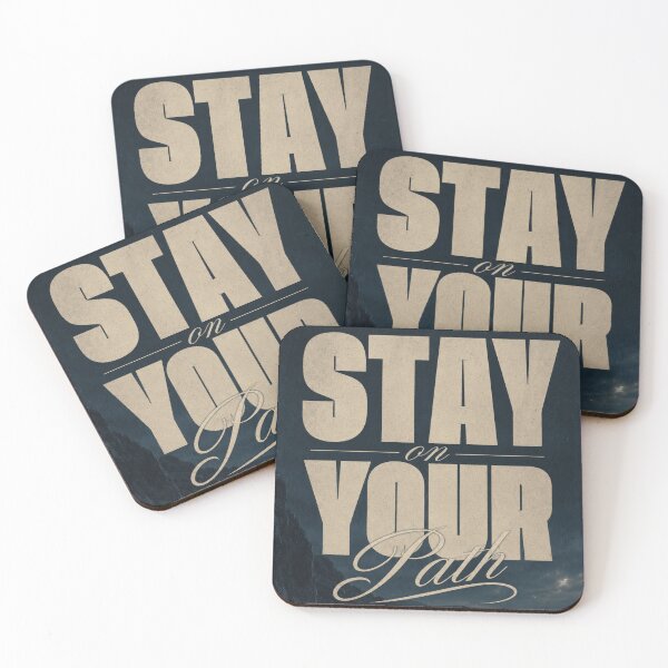 Item preview, STAY ON YOUR PATH – Moody Night Drive Motivational Poster designed and sold by Watchyyy.