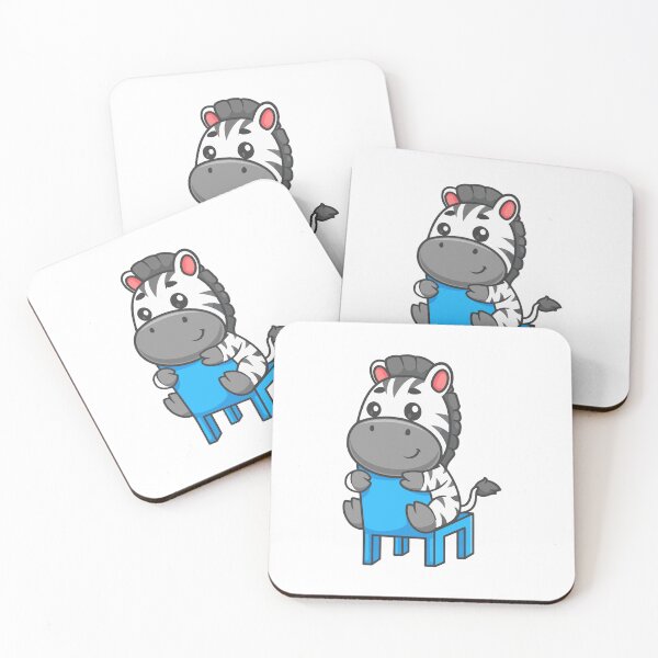 Item preview, Cute Chibi Zebra Sitting on a Chair Cartoon designed and sold by Hestercat.