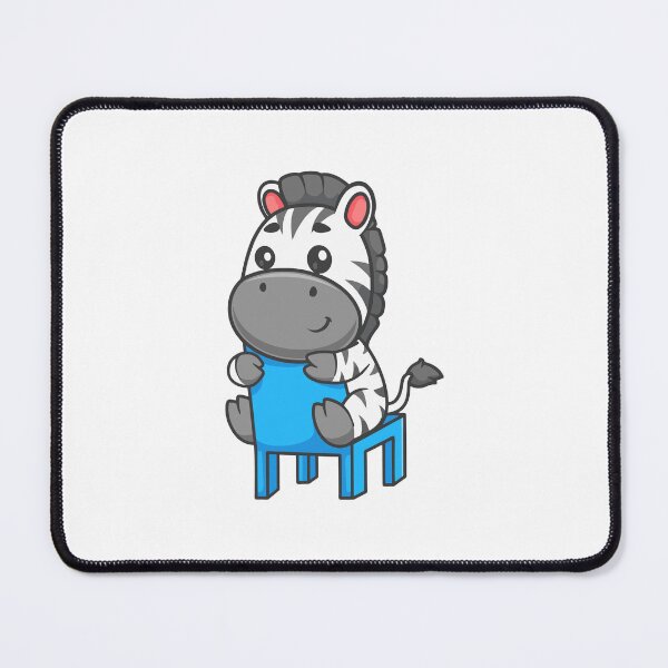 Item preview, Cute Chibi Zebra Sitting on a Chair Cartoon designed and sold by Hestercat.