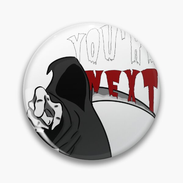 Item preview, Grim Reaper You're Next - Dark Horror Skull Art Sticker designed and sold by VeltrixaStudio.
