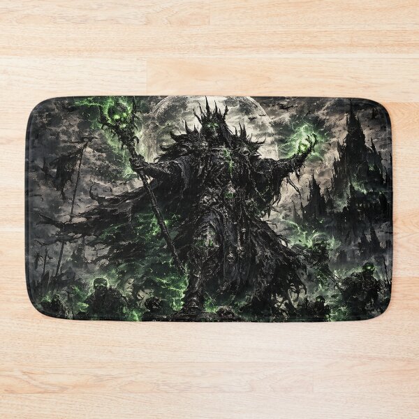 Item preview, Lich King Necromancer Undead Army Green Flame Art designed and sold by DarkOriginArts.