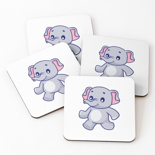 Item preview, Cute Walking Elephant Cartoon Character designed and sold by Hestercat.