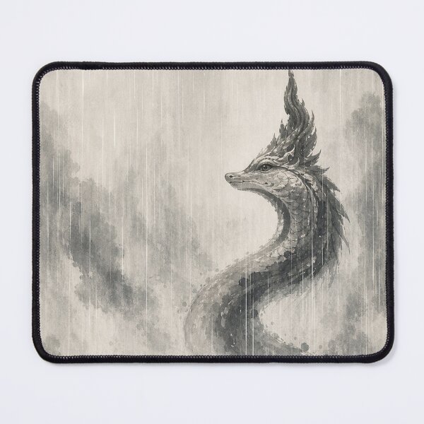 Item preview, Naga in Monsoon Ink Wall Art designed and sold by oddpawstudio.