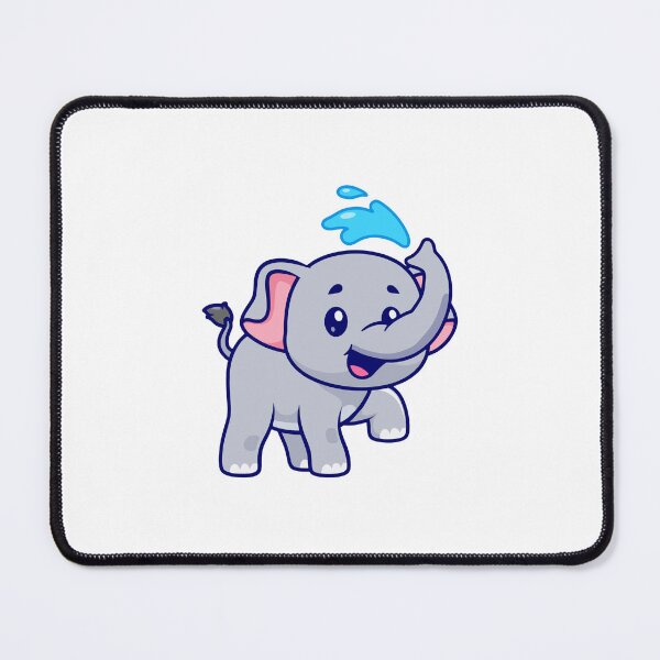 Item preview, Cute Elephant Splashing Water Cartoon designed and sold by Hestercat.