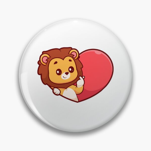 Item preview, Cute Lion Making Finger Heart Gesture designed and sold by Hestercat.
