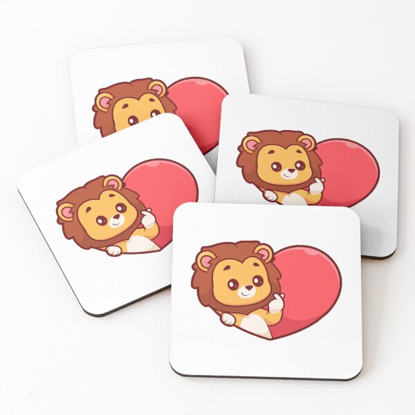 Item preview, Cute Lion Making Finger Heart Gesture designed and sold by Hestercat.