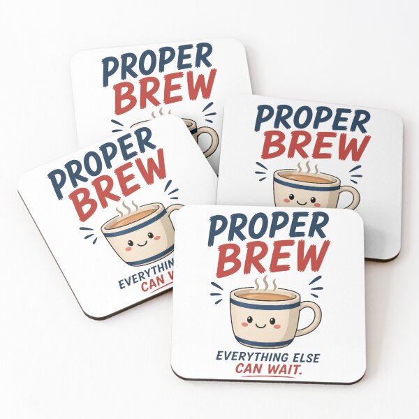 Item preview, Proper Brew Funny Tea Sticker | Cozy British Tea Time Design designed and sold by Snackwave Ninety.