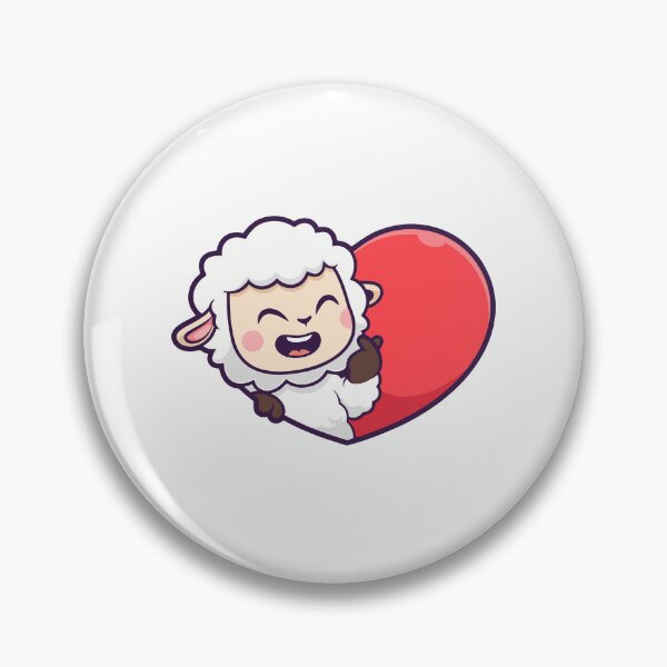 Item preview, Cute Sheep with Finger Heart Sticker designed and sold by Hestercat.