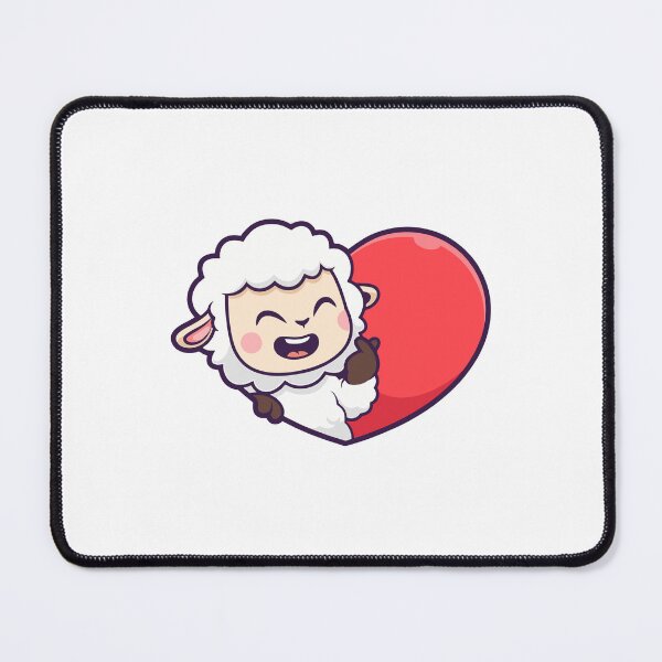 Item preview, Cute Sheep with Finger Heart Sticker designed and sold by Hestercat.