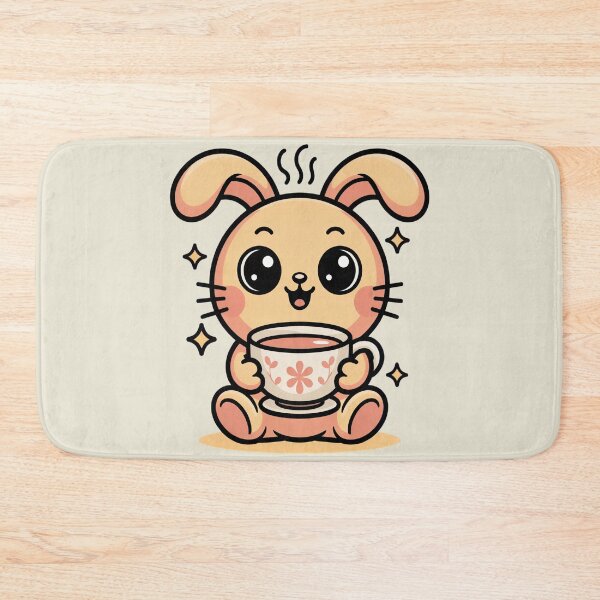 Item preview, Cute Kawaii Bunny Drinking Tea Cozy Aesthetic designed and sold by AlexandraSand.