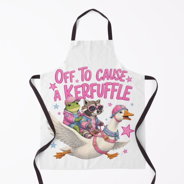 Item preview, Off To Cause A Kerfuffle Frog Raccoon Riding Goose designed and sold by VGAfanatic.