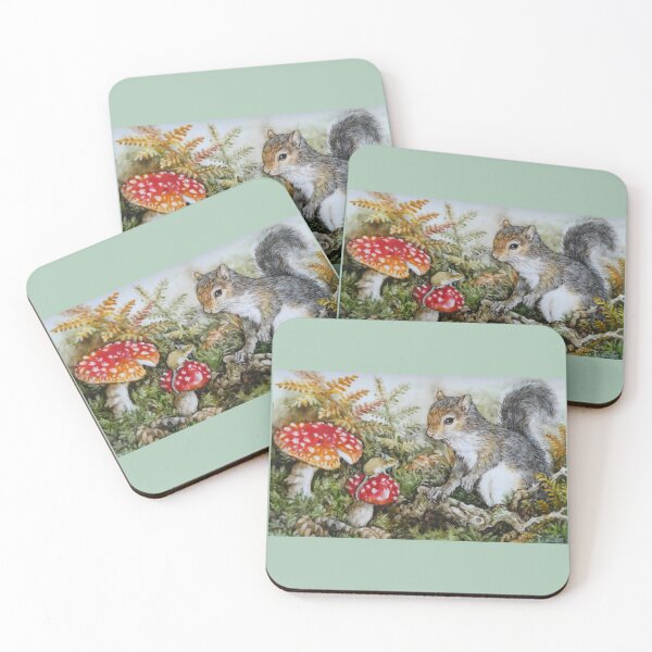 Item preview, Squirrel, mouse on red toadstall R M Whitaker designed and sold by Collector-RB.