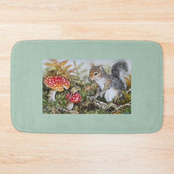 Item preview, Squirrel, mouse on red toadstall R M Whitaker designed and sold by Collector-RB.