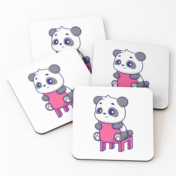 Item preview, Cute Panda Sitting on Pink Chair designed and sold by Hestercat.