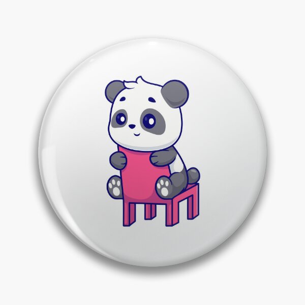Item preview, Cute Panda Sitting on Pink Chair designed and sold by Hestercat.