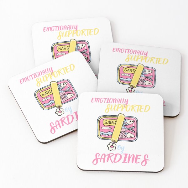 Item preview, Emotionally Supported By Sardines Funny Food Meme Design designed and sold by CleanDecor.
