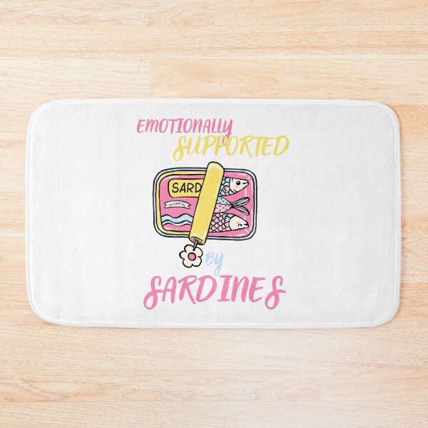 Item preview, Emotionally Supported By Sardines Funny Food Meme Design designed and sold by CleanDecor.