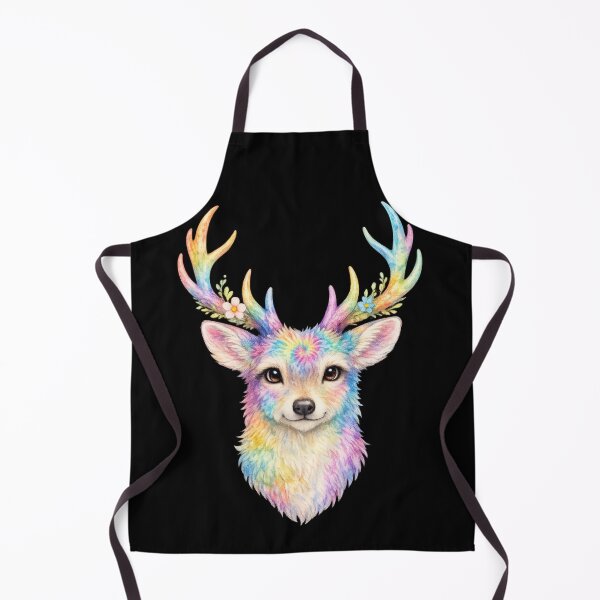 Item preview, Rainbow Tie-Dye Deer Portrait designed and sold by jgvisualarts.