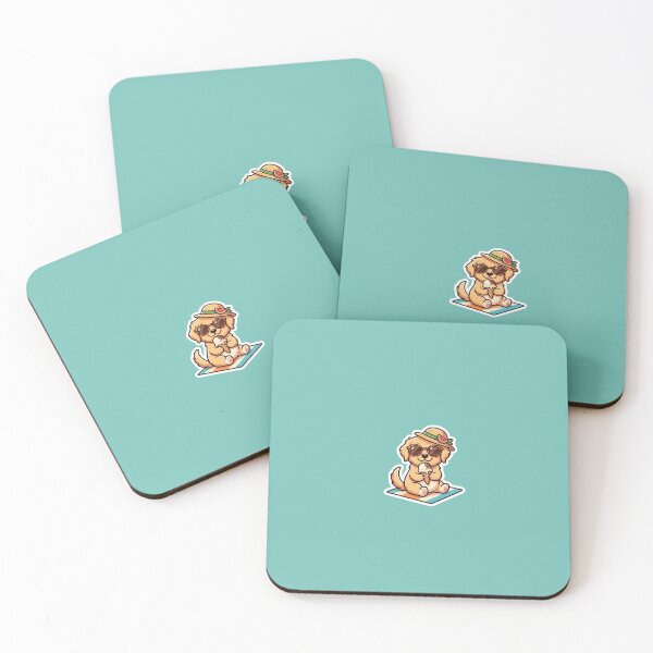 Item preview, Chibi Summer Golden Retriever Ice Cream Sticker designed and sold by flee09.