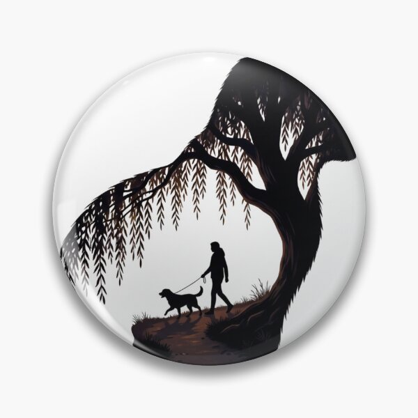 Item preview, Cat Silhouette Sunset Dog Walker Lakeside Art designed and sold by Common-Standard.