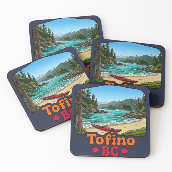 Item preview, Tofino BC Cute Colorful Kayak Beach Landscape  designed and sold by HowToCanadian.