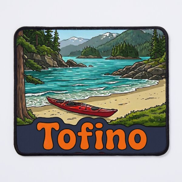 Item preview, Tofino BC Cute Colorful Kayak Beach Landscape  designed and sold by HowToCanadian.