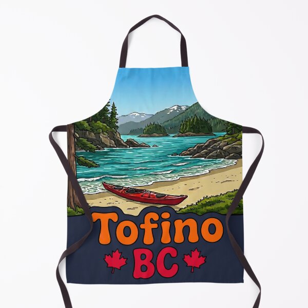 Item preview, Tofino BC Cute Colorful Kayak Beach Landscape designed and sold by HowToCanadian.