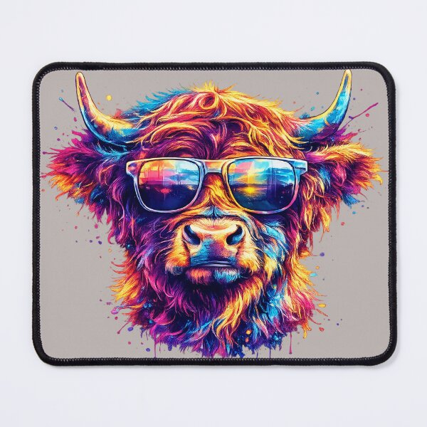 Item preview, bull with glasses designed and sold by ArtyStocks.