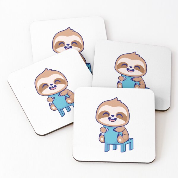Item preview, Cute Sloth Relaxing on Blue Chair designed and sold by Hestercat.