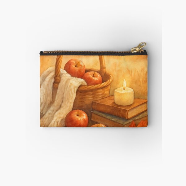 Item preview, Autumn Basket of Dreams Watercolor With Books And Apples designed and sold by FunFitLife Studio.